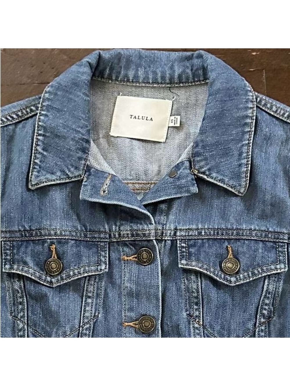 Aritzia Talula blue Denim jacket size XS-EUC Retail $125 - Picture 6 of 13
